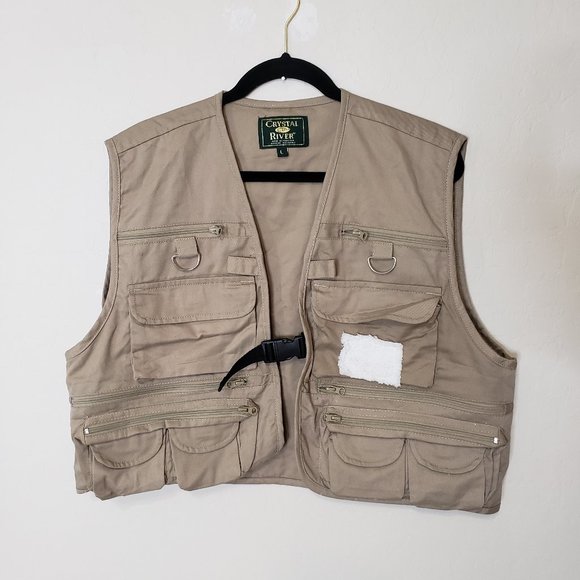 Crystal River Other - Crystal River Fishing Vest Khaki Large